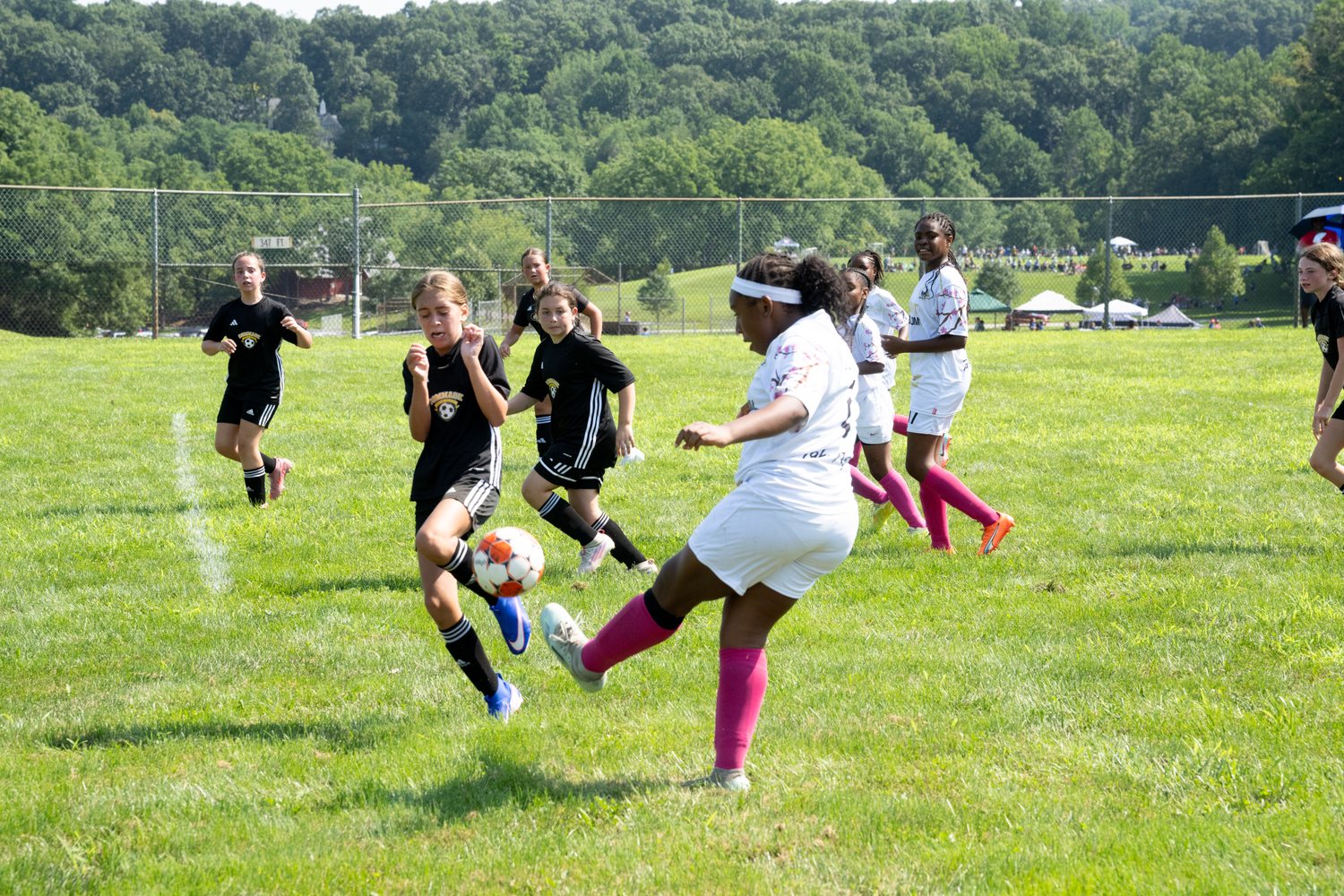Flight School Project girls competing in a game
